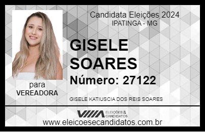 Candidato GISELE SOARES 2024 - IPATINGA - Eleições