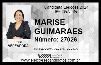 Candidato MARISE GUIMARAES 2024 - IPATINGA - Eleições