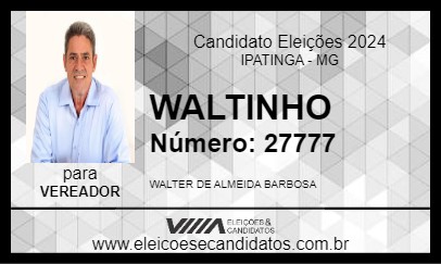 Candidato WALTINHO 2024 - IPATINGA - Eleições