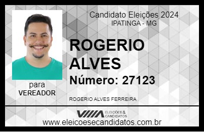 Candidato ROGERIO ALVES 2024 - IPATINGA - Eleições