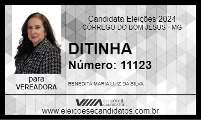 Candidato DITINHA 2024 - CÓRREGO DO BOM JESUS - Eleições