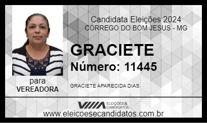 Candidato GRACIETE 2024 - CÓRREGO DO BOM JESUS - Eleições