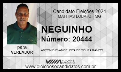 Candidato NEGUINHO 2024 - MATHIAS LOBATO - Eleições