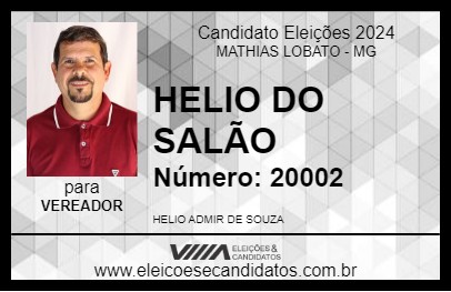 Candidato HELIO DO SALÃO 2024 - MATHIAS LOBATO - Eleições