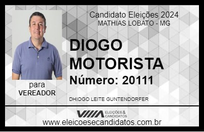 Candidato DIOGO MOTORISTA 2024 - MATHIAS LOBATO - Eleições