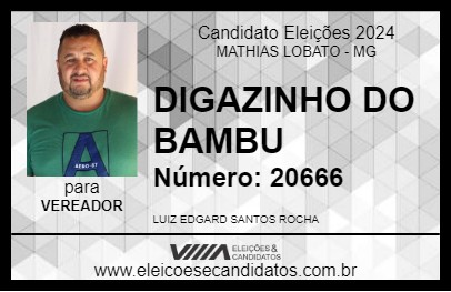 Candidato DIGAZINHO DO BAMBU 2024 - MATHIAS LOBATO - Eleições