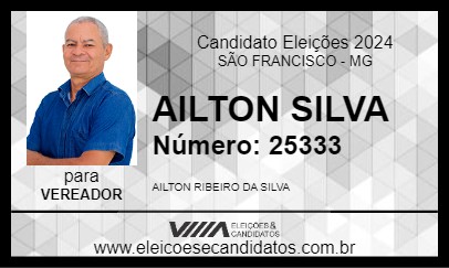 Candidato AILTON SILVA 2024 - SÃO FRANCISCO - Eleições