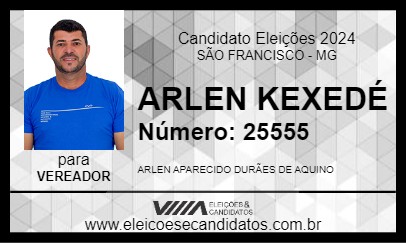 Candidato ARLEN KEXEDÉ 2024 - SÃO FRANCISCO - Eleições