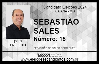 Candidato SEBASTIÃO SALES 2024 - CAIANA - Eleições