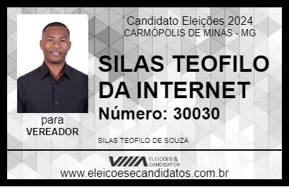 Candidato SILAS TEOFILO DA INTERNET 2024 - CARMÓPOLIS DE MINAS - Eleições