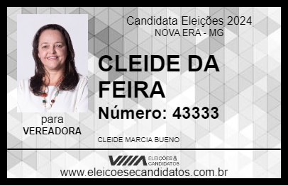 Candidato CLEIDE DA FEIRA 2024 - NOVA ERA - Eleições