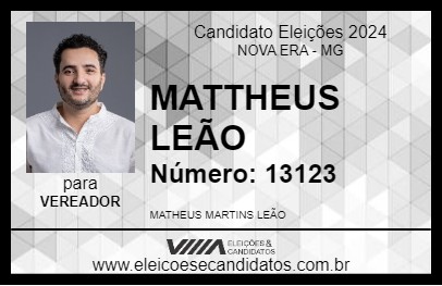 Candidato MATTHEUS LEÃO 2024 - NOVA ERA - Eleições