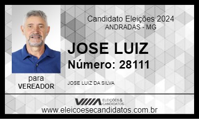 Candidato JOSE LUIZ 2024 - ANDRADAS - Eleições