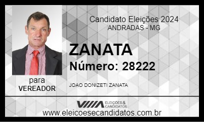 Candidato ZANATA 2024 - ANDRADAS - Eleições