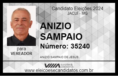 Candidato ANIZIO SAMPAIO 2024 - JACUÍ - Eleições