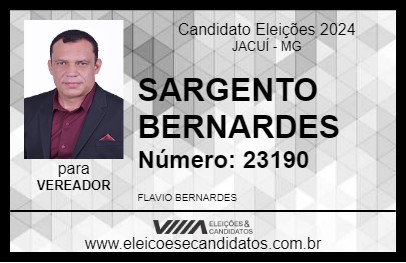 Candidato SARGENTO BERNARDES 2024 - JACUÍ - Eleições