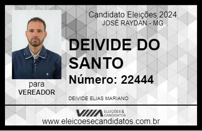 Candidato DEIVIDE DO SANTO 2024 - JOSÉ RAYDAN - Eleições