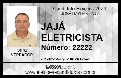 Candidato JAJÁ ELETRICISTA 2024 - JOSÉ RAYDAN - Eleições