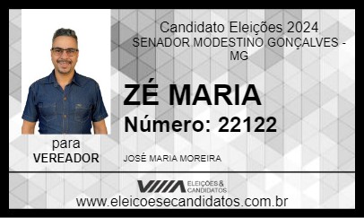 Candidato ZÉ MARIA 2024 - SENADOR MODESTINO GONÇALVES - Eleições