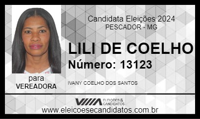 Candidato LILI DE COELHO 2024 - PESCADOR - Eleições