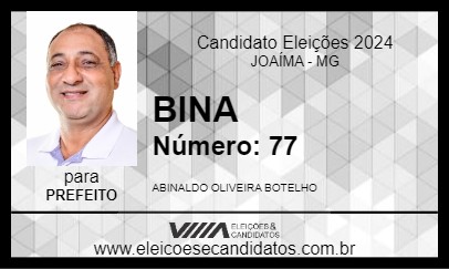 Candidato BINA 2024 - JOAÍMA - Eleições