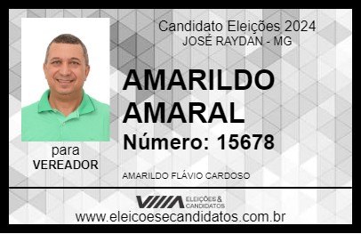 Candidato AMARILDO AMARAL 2024 - JOSÉ RAYDAN - Eleições