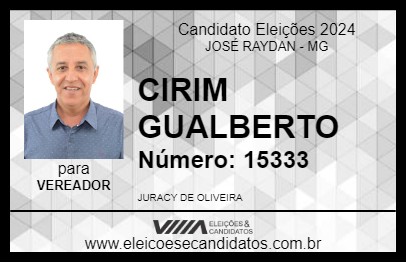 Candidato CIRIM GUALBERTO 2024 - JOSÉ RAYDAN - Eleições