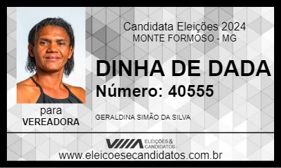 Candidato DINHA DE DADA 2024 - MONTE FORMOSO - Eleições