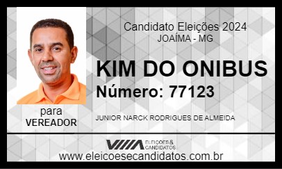 Candidato KIM DO ONIBUS 2024 - JOAÍMA - Eleições