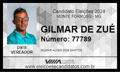 Candidato GILMAR DE ZUÉ 2024 - MONTE FORMOSO - Eleições