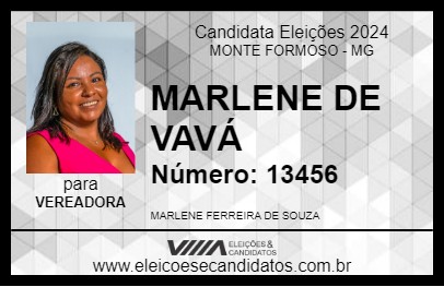 Candidato MARLENE DE VAVÁ 2024 - MONTE FORMOSO - Eleições