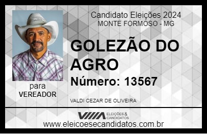 Candidato GOLEZÃO DO AGRO 2024 - MONTE FORMOSO - Eleições