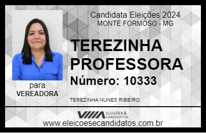 Candidato TEREZINHA PROFESSORA 2024 - MONTE FORMOSO - Eleições