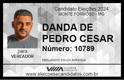 Candidato DANDA DE PEDRO CESAR 2024 - MONTE FORMOSO - Eleições