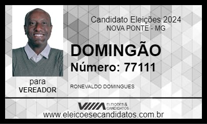 Candidato DOMINGÃO 2024 - NOVA PONTE - Eleições