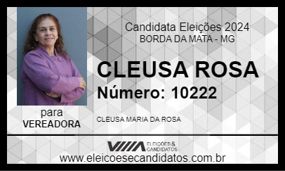 Candidato CLEUSA ROSA 2024 - BORDA DA MATA - Eleições