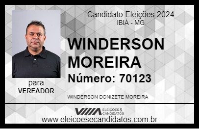 Candidato WINDERSON MOREIRA 2024 - IBIÁ - Eleições