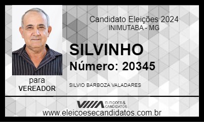 Candidato SILVINHO 2024 - INIMUTABA - Eleições