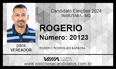 Candidato ROGERIO 2024 - INIMUTABA - Eleições