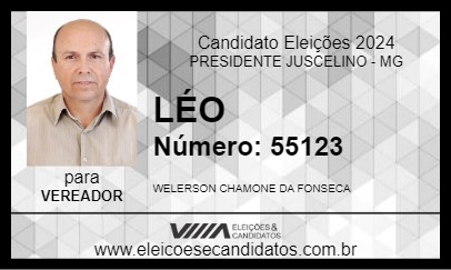 Candidato LÉO 2024 - PRESIDENTE JUSCELINO - Eleições