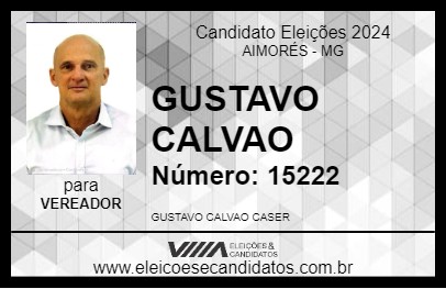 Candidato GUSTAVO CALVAO 2024 - AIMORÉS - Eleições