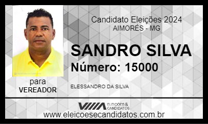 Candidato SANDRO SILVA 2024 - AIMORÉS - Eleições