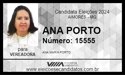 Candidato ANA PORTO 2024 - AIMORÉS - Eleições