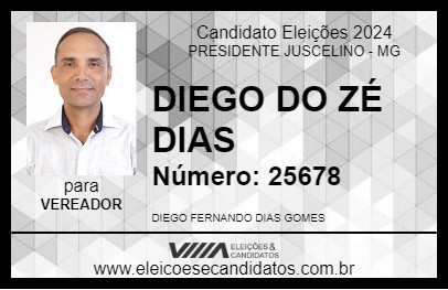 Candidato DIEGO DO ZÉ DIAS 2024 - PRESIDENTE JUSCELINO - Eleições