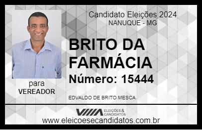 Candidato BRITO DA FARMÁCIA 2024 - NANUQUE - Eleições