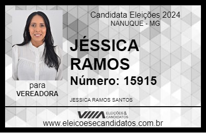 Candidato JÉSSICA RAMOS 2024 - NANUQUE - Eleições