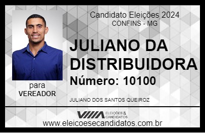 Candidato JULIANO DA DISTRIBUIDORA 2024 - CONFINS - Eleições