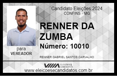 Candidato RENNER DA ZUMBA 2024 - CONFINS - Eleições