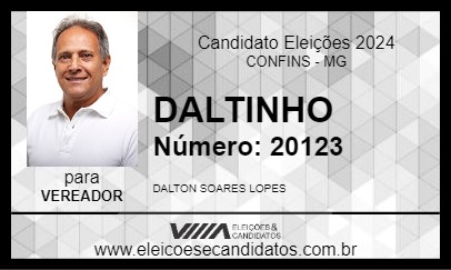 Candidato DALTINHO 2024 - CONFINS - Eleições