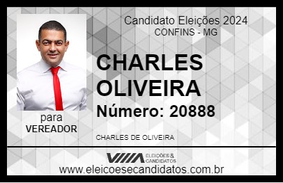 Candidato CHARLES OLIVEIRA 2024 - CONFINS - Eleições